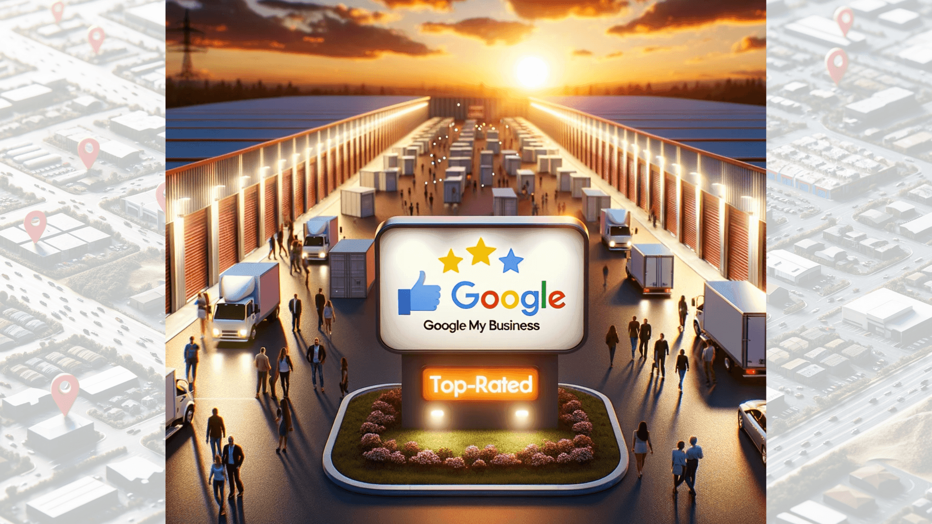 citations and google business optimization and reviews for self storage